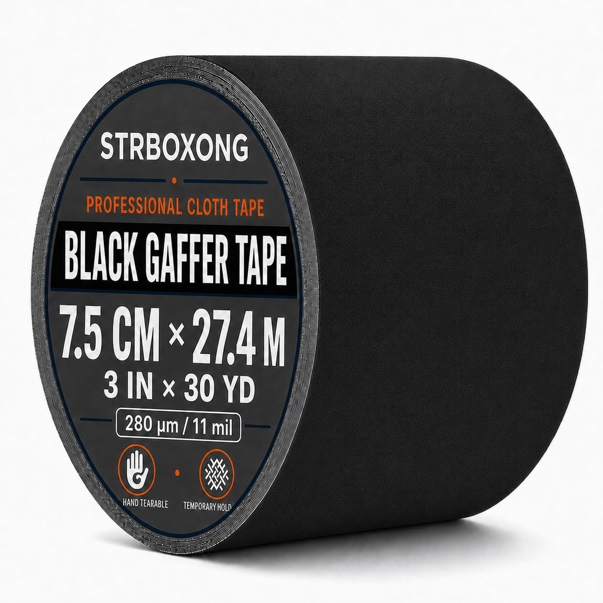 SolidKeus - Brede Gaffer Tape Zwart 75mm x 27,4m