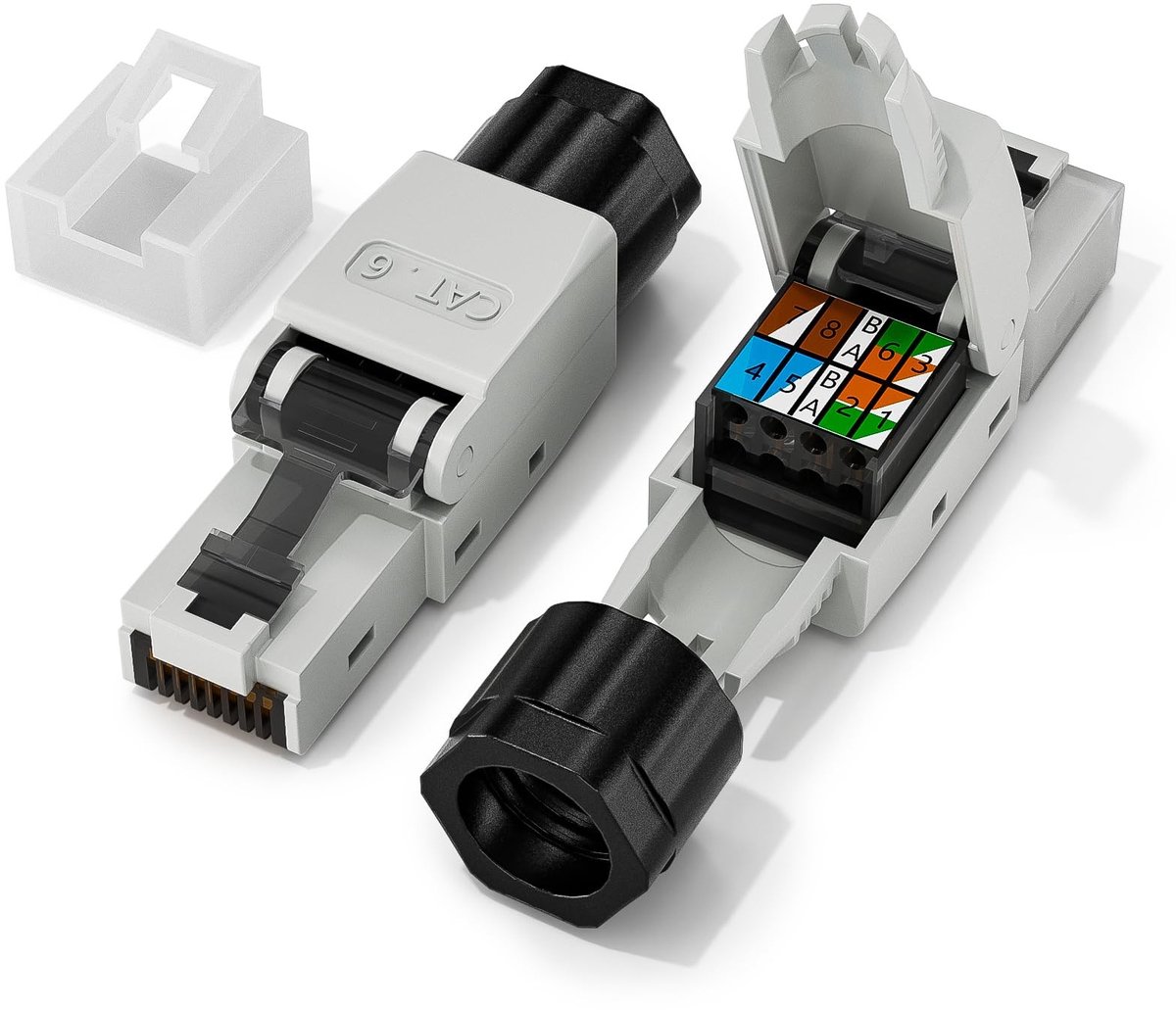 SolidKeus - RJ45 Connector CAT6 Toekomstige Installatie zonder Gereedschap