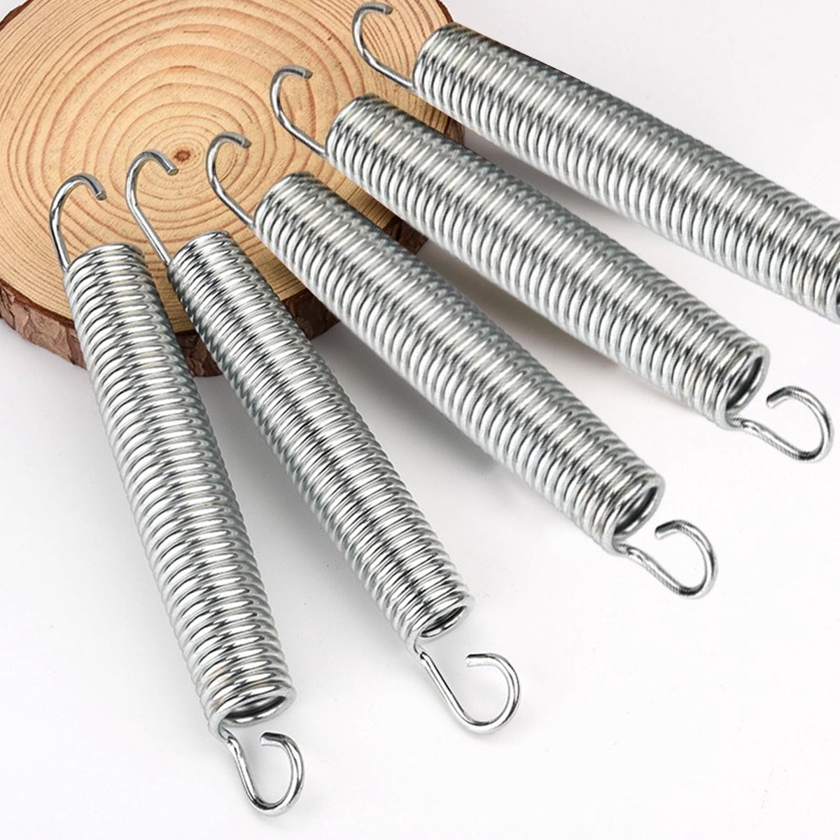 Vervangende Trampolineveren - Reserveveer Set - Trampoline Reparatie - Verzinkt Staal - 10 stuks 138mm - Zilver