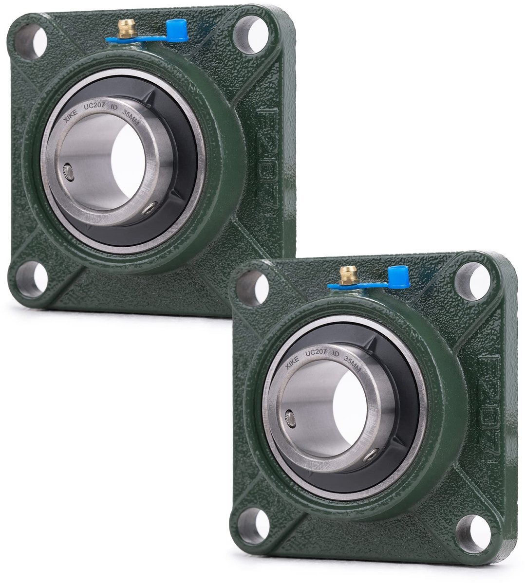 SolidKeus - Set van 2 UCF207 35mm Kussenblok Lager met Zelf-Alignerende Chroomstaal