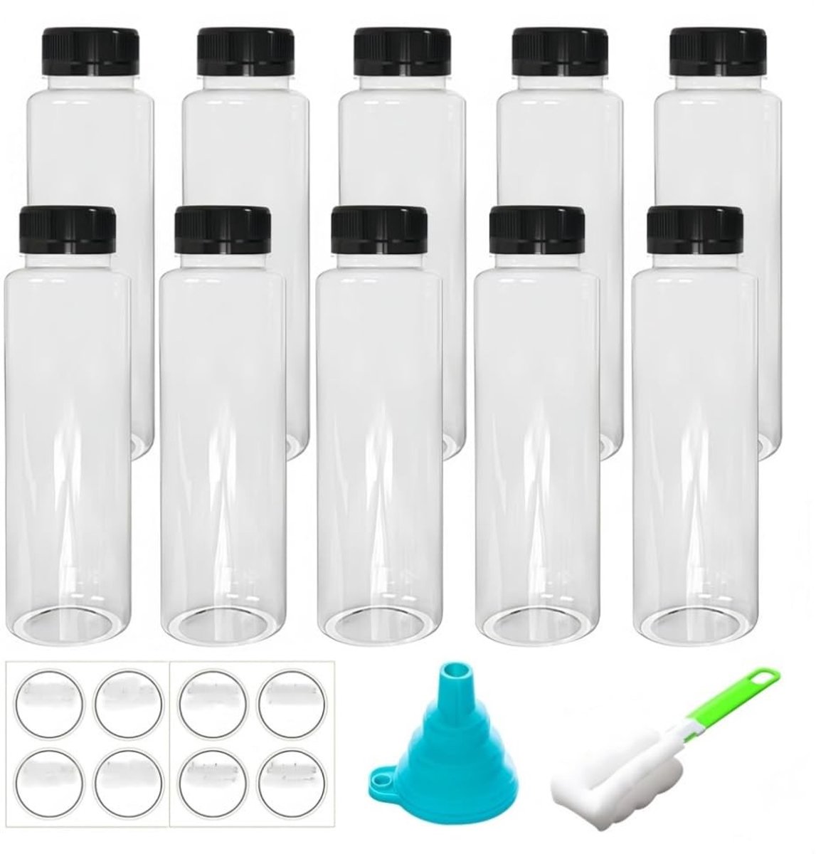 SolidKeus - Set van 10 Lege Plastic Flessen van 250 ml voor Vullen