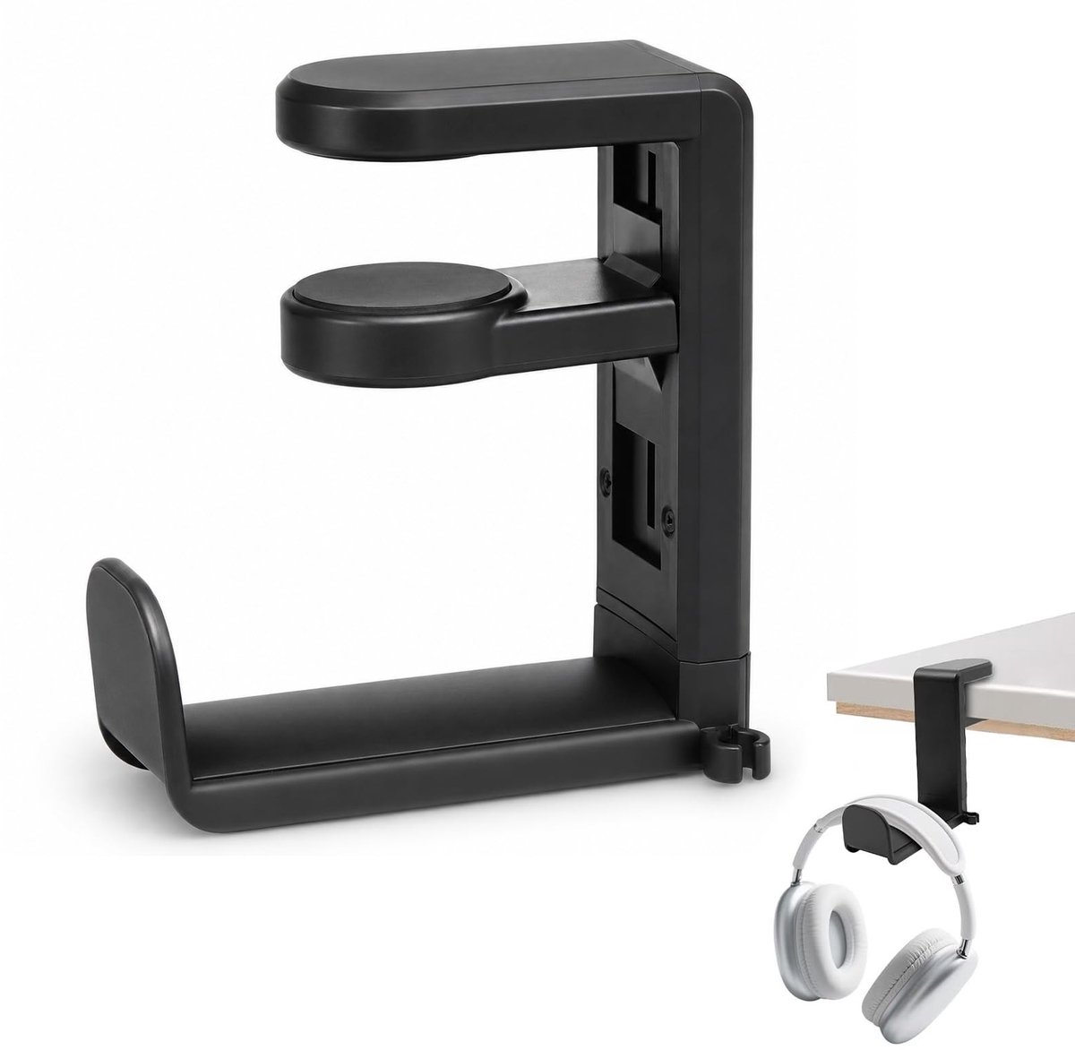 SolidKeus - Hoofdtelefoonhouder met 360 Graden Rotatie voor Bureau