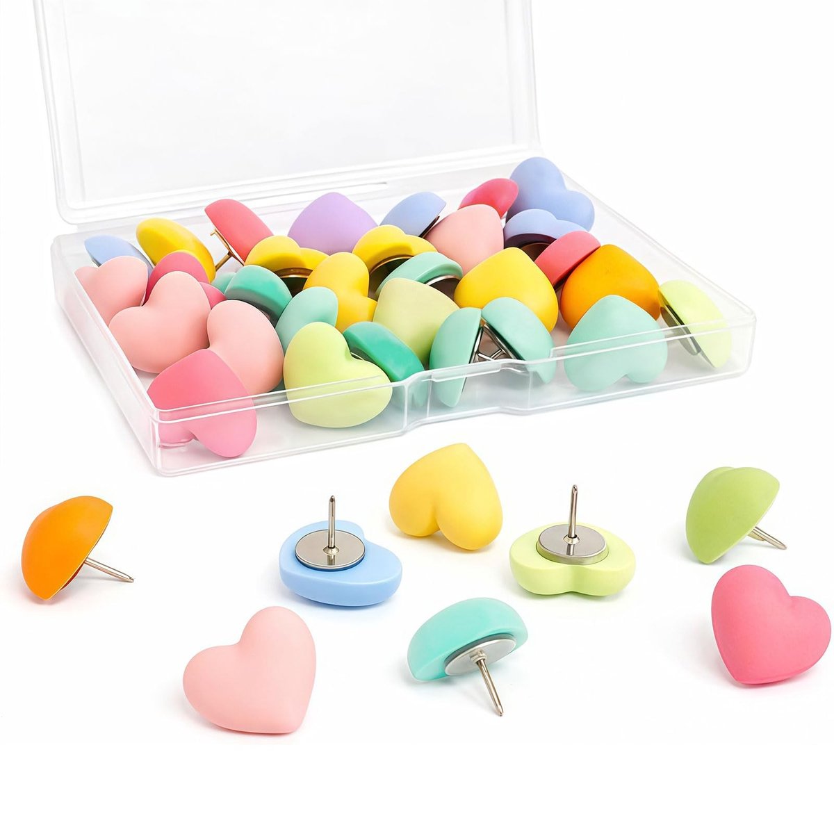 SolidKeus - 30 Stuks Harten Prikpinnen voor een Bullet Journal of Bord