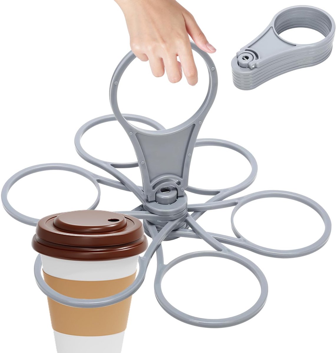 SolidKeus - Set van 2 Vouwbare Drinkhouders met Handvat