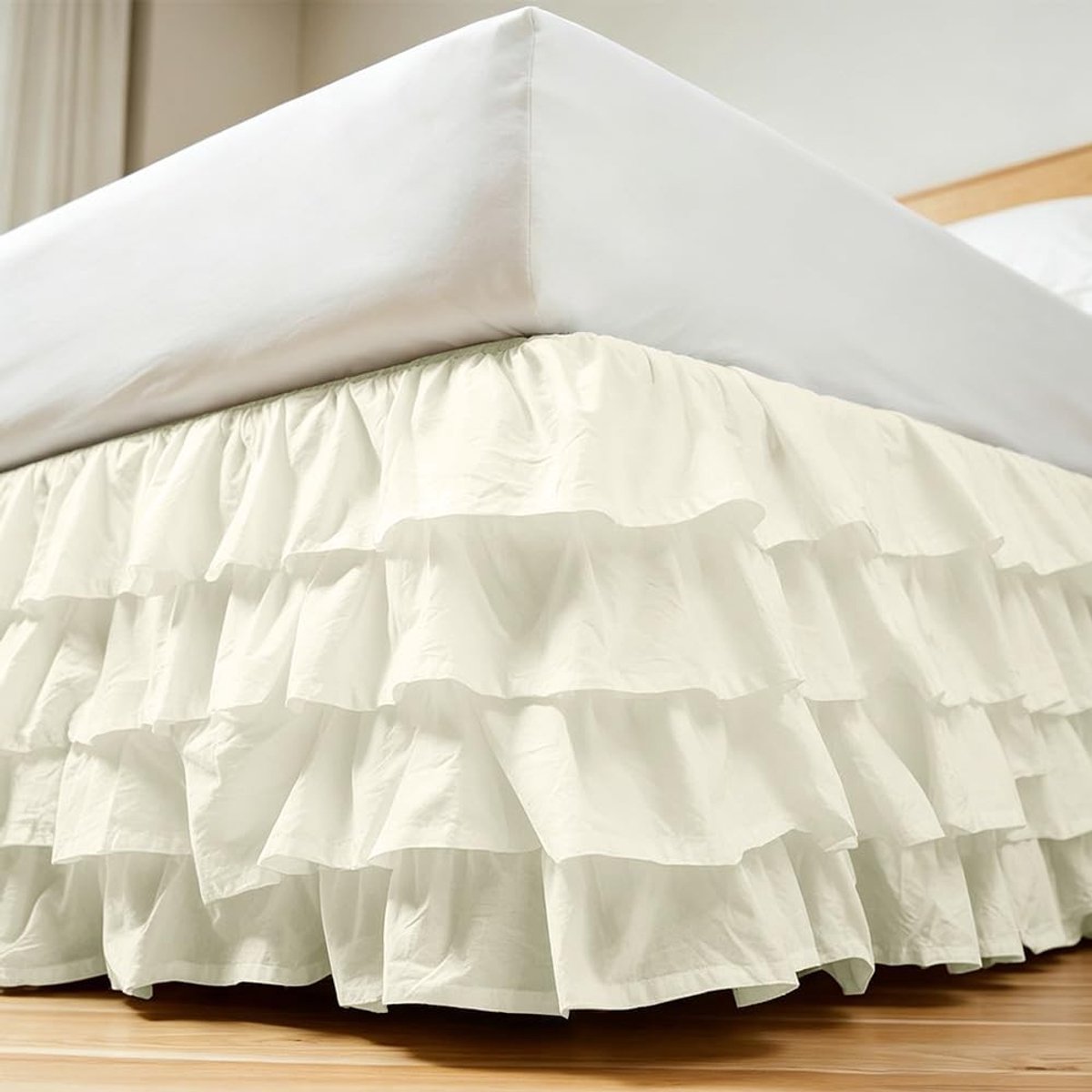 SolidKeus - Rimpel Bedsprei met Elegante Ruffles, 150 x 200 cm