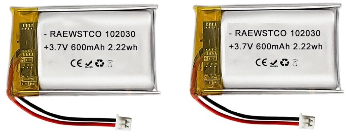 SolidKeus - 3,7 V 600 mAh Lithiumbatterij voor E-readers en Schoonheidsapparaten