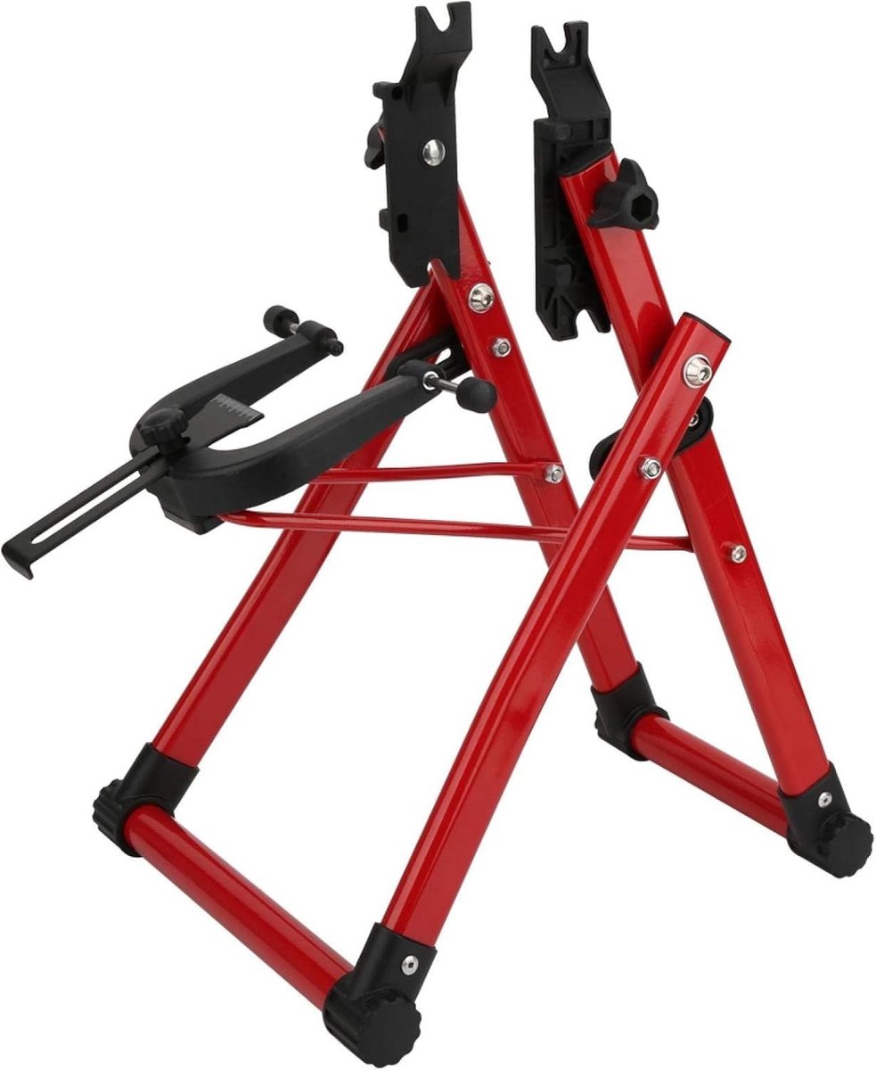 Vouwbare Aluminium Fietsvelgafstelstand voor Precisie Fietsreparatie en Onderhoud - Ideaal voor Thuisgebruik en Professionele Fietstechnici