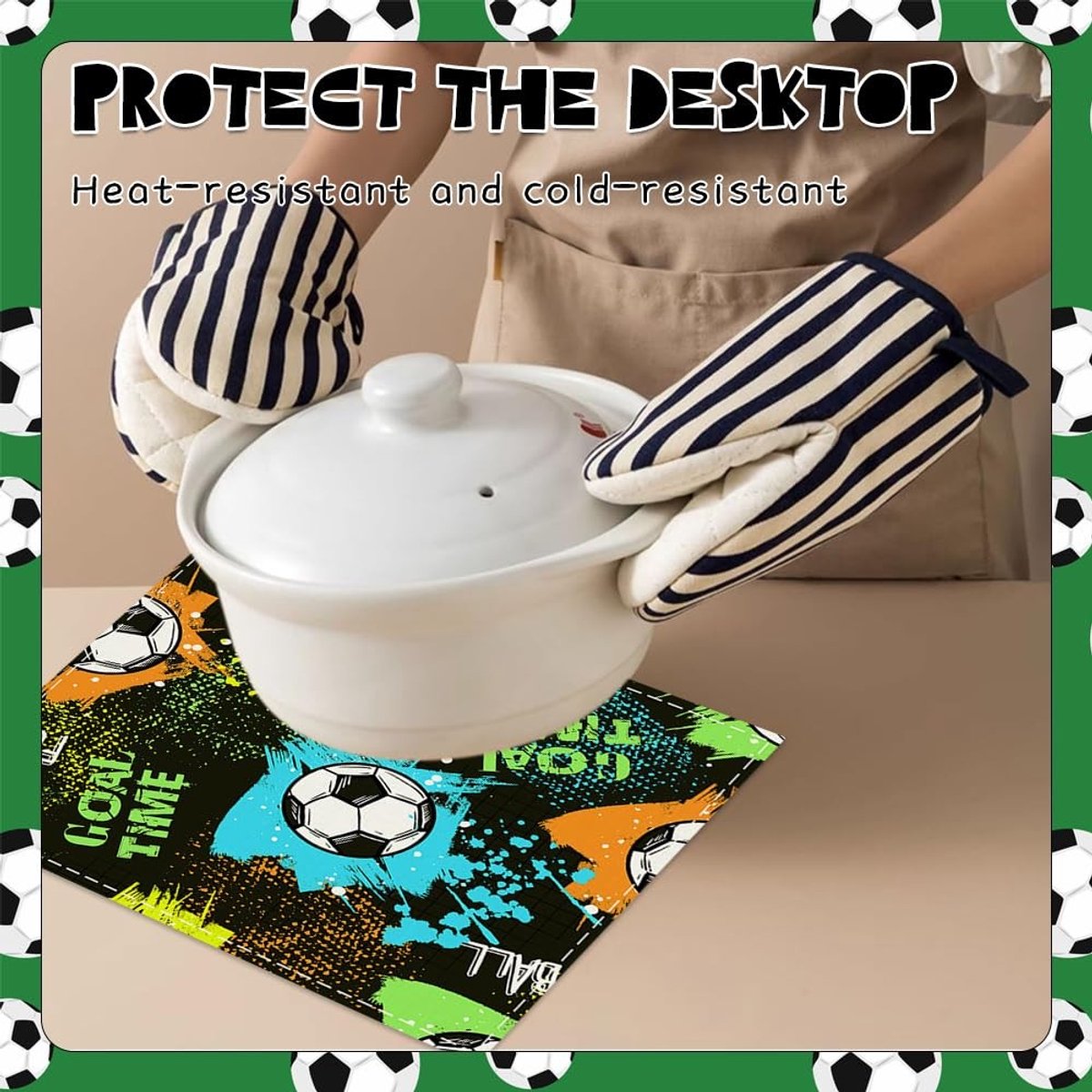SolidKeus - Set van 4 Voetbal Placemat