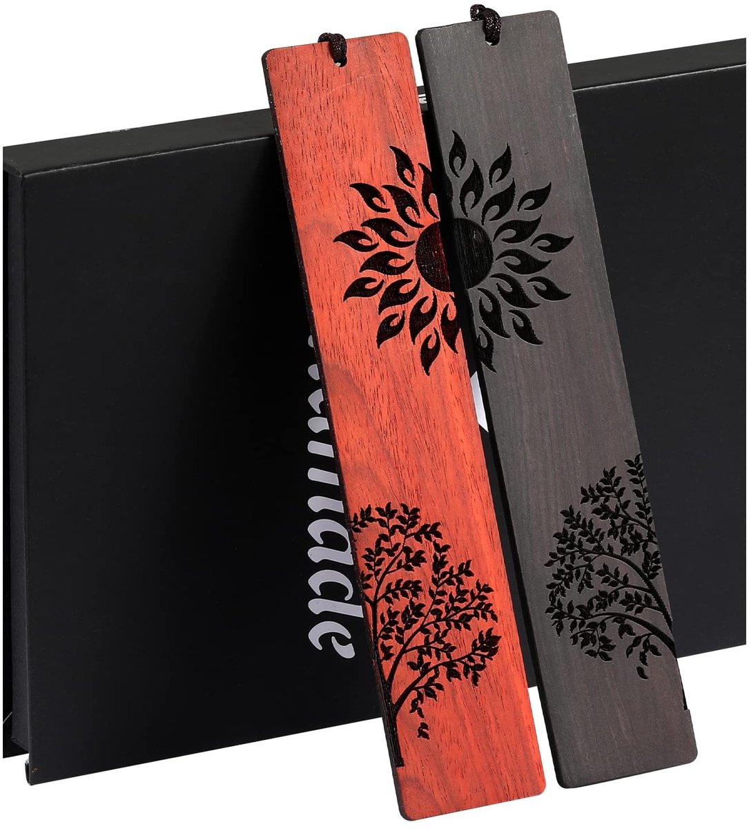 SolidKeus - Houten Boekenleggers, Set van 2, Perfect voor Boekenliefhebbers