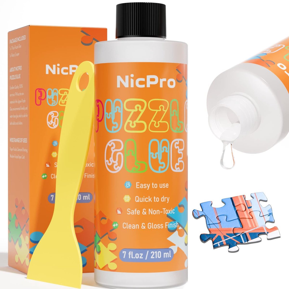 SolidKeus - Puzzel Lijm 210ml met Applicator voor Glanzende Afwerking