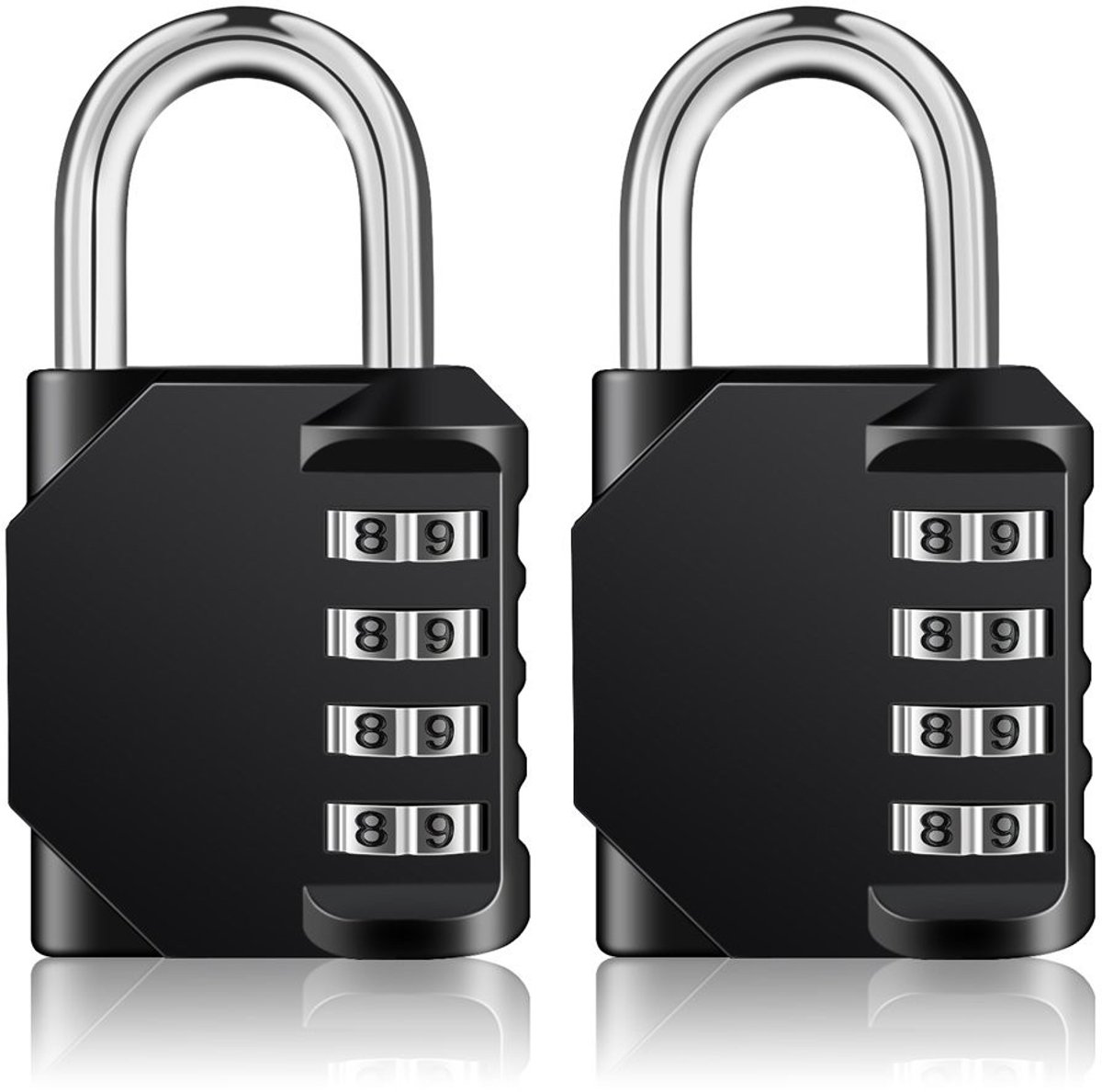 SolidKeus - 4-Cijferige Combinatie Hangslot (2 Stuks) voor Diverse Toepassingen