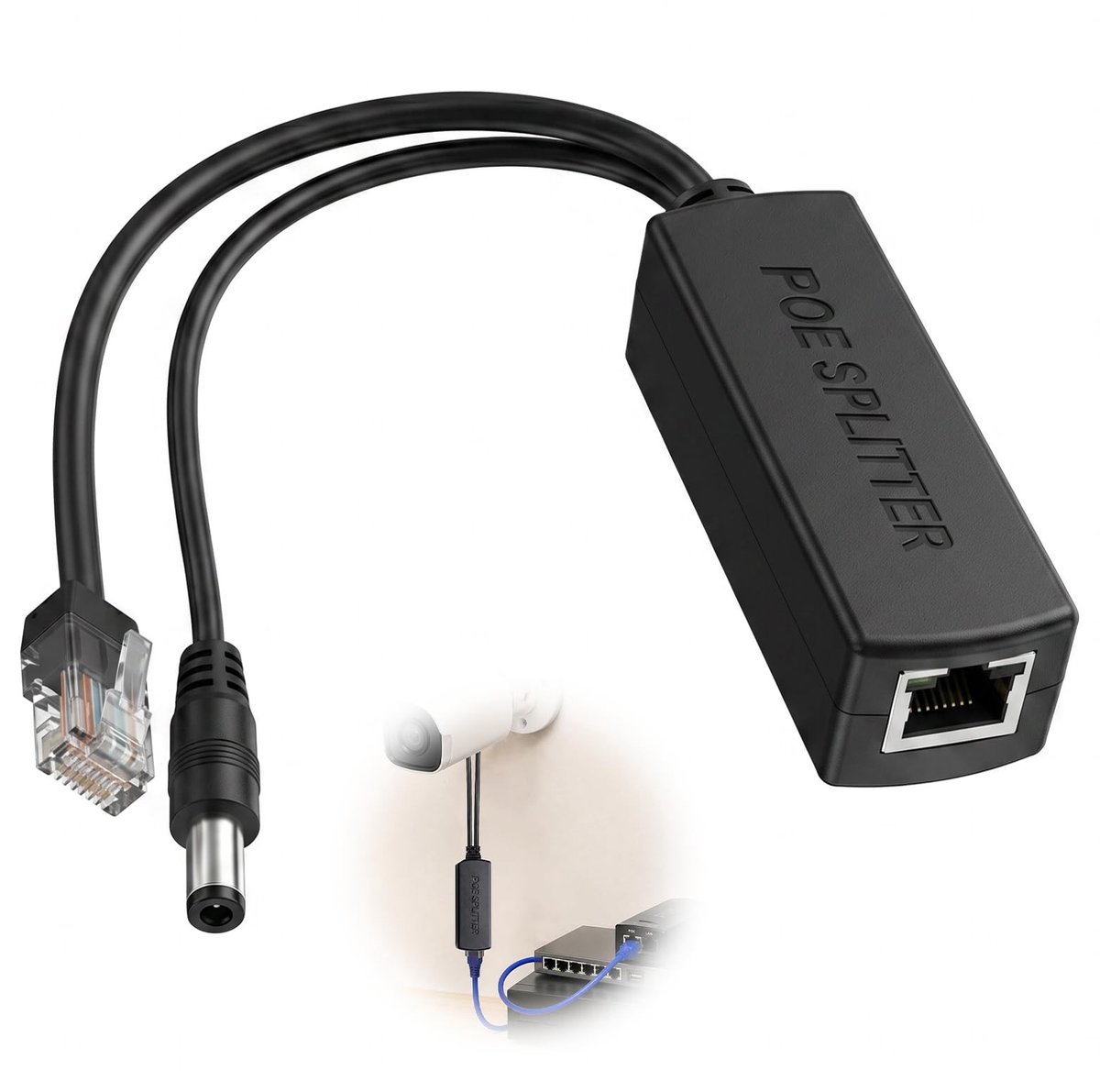 SolidKeus - PoE Splitter 12V 2A DC Actief voor IP-camera en Router