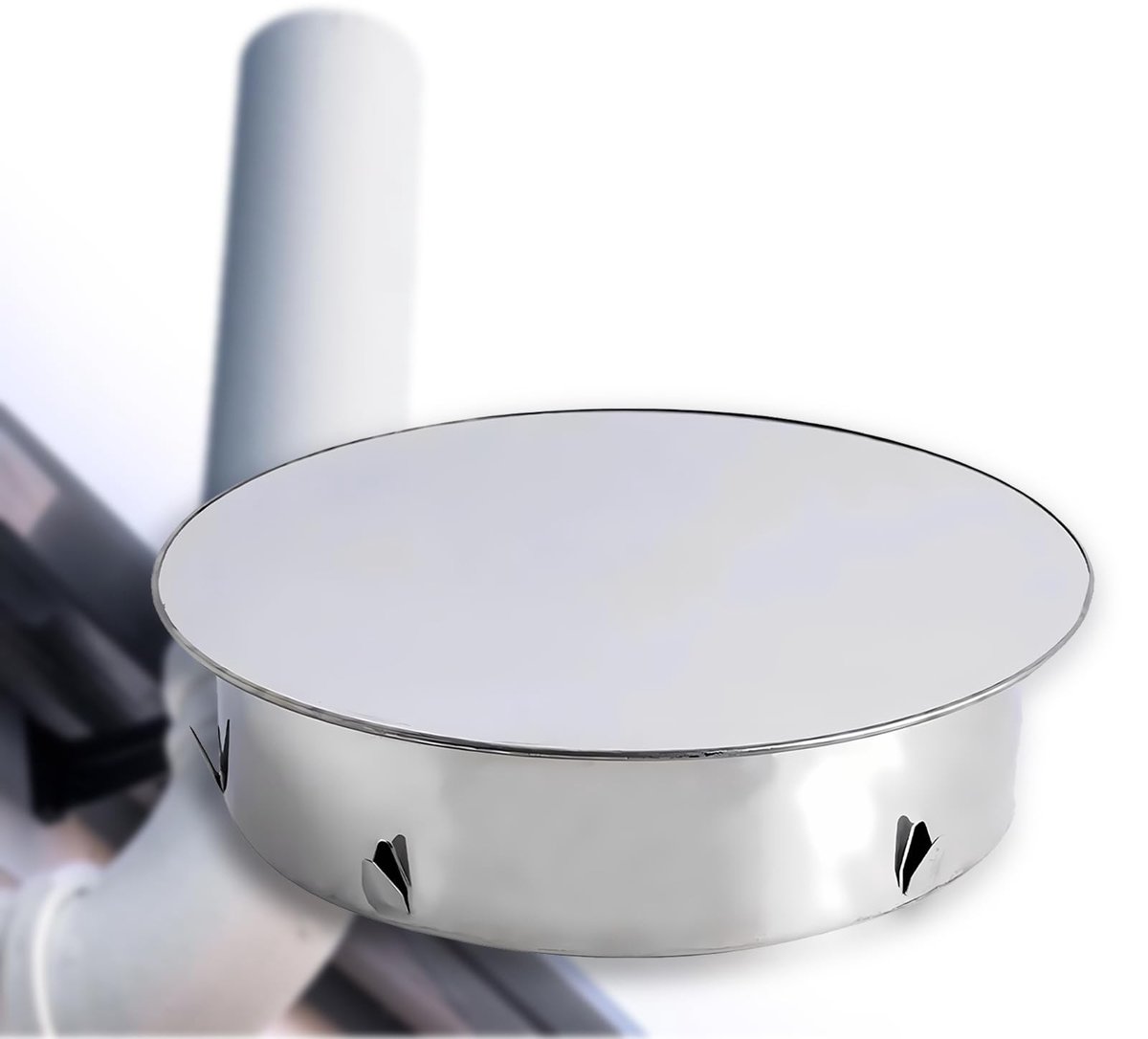 SolidKeus - Ronde RVS Afdekking voor Schoorsteen 130mm