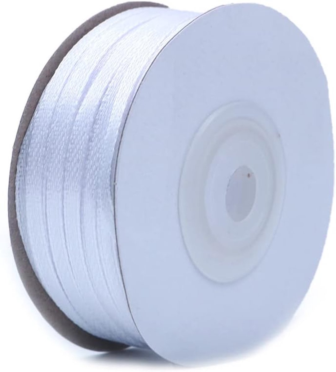 200 Meter Stoffen Lint Zijde Satijn Rol - 100 Yards/Rol 3 mm Breed voor Cadeauverpakking, Naaien, Bruiloft en Party Decoratie (Wit)