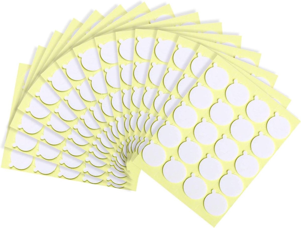 300 stuks met de hand afscheurbare stickers voor kaarslont, ronde dubbelzijdige stickers, accessoires voor doe-het-zelf kaarsen, stickers op basis
