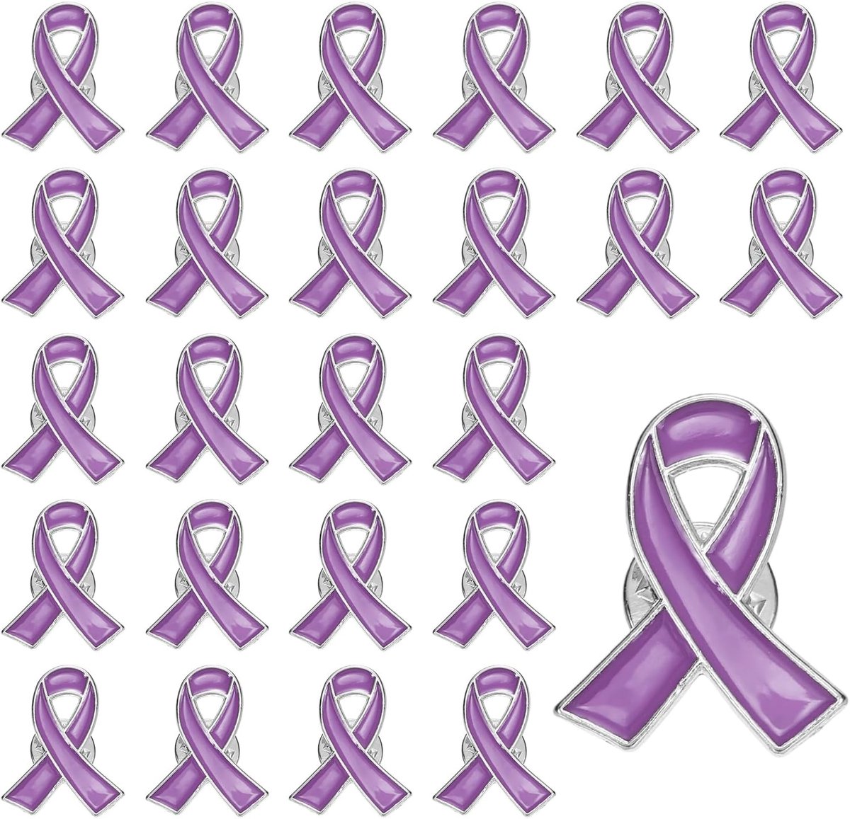 Lint Pins Awareness Pins met Secure Clutch Back Emaille Revers Broche voor Publieke Liefdadigheid Ondersteuning Fundraiser Evenementen, Small, Metaal