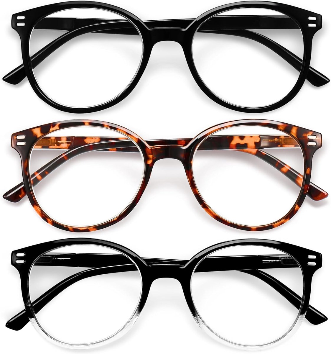 Reading glasses Black/Tortoise/Half black+half transparent 1.75