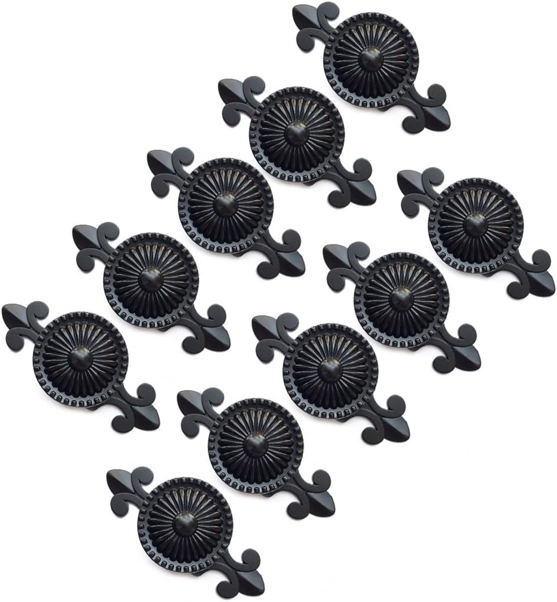 E 10 stuks kastgrepen, kastknoppen, meubelknoppen, meubelgrepen, knoppen voor kast, lade (zwart)