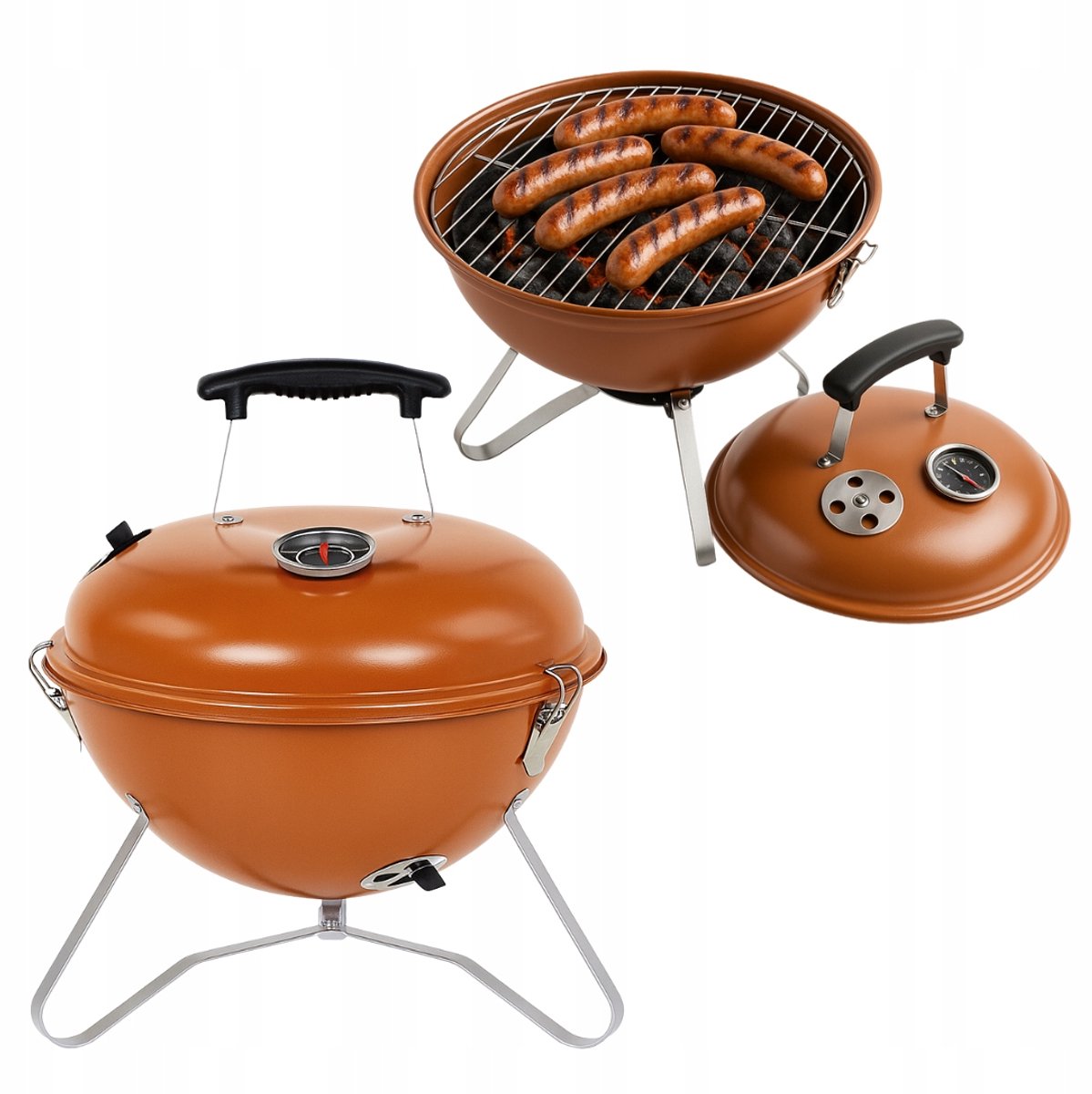 Draagbare Koolgrill met Deksel - 36x42cm - Ideaal voor Reizen