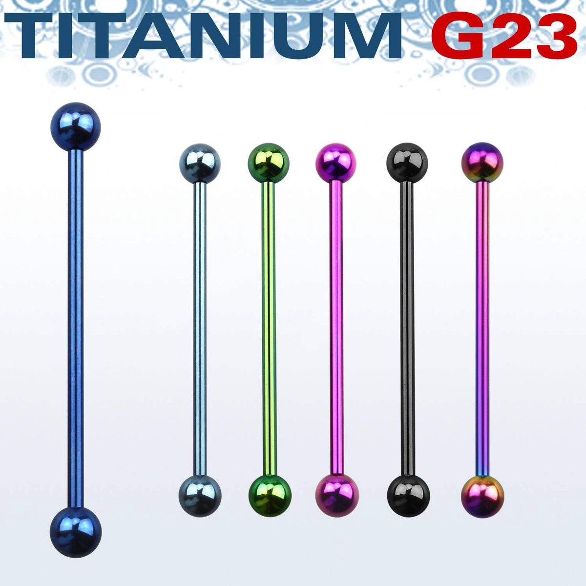 Piercing titanium G23 barbell-staaf, Titanium