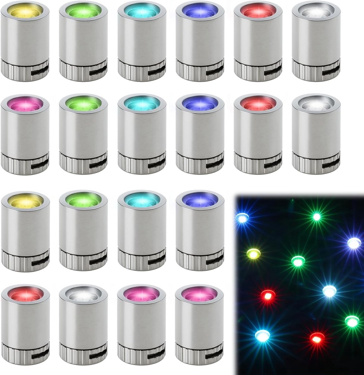 20 ledlampen met batterijen, mini-ledlicht, mini-ledlicht, werkt op batterijen, mini-ledlampen voor knutselwerk, voor de decoratie van speelgoedhuisjes, knutselwerk