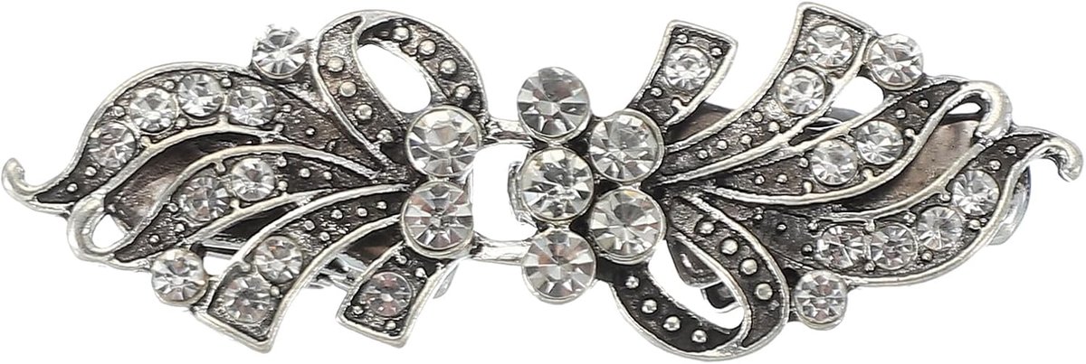 Kledingsclips, retro truiclips, gebreide jasclips, schouderdoeknaald, cape, tailleclips, trekker jurken voor verschillende dameskleding (5,6 x 1,8 x 1,4 cm, grijs zilver)