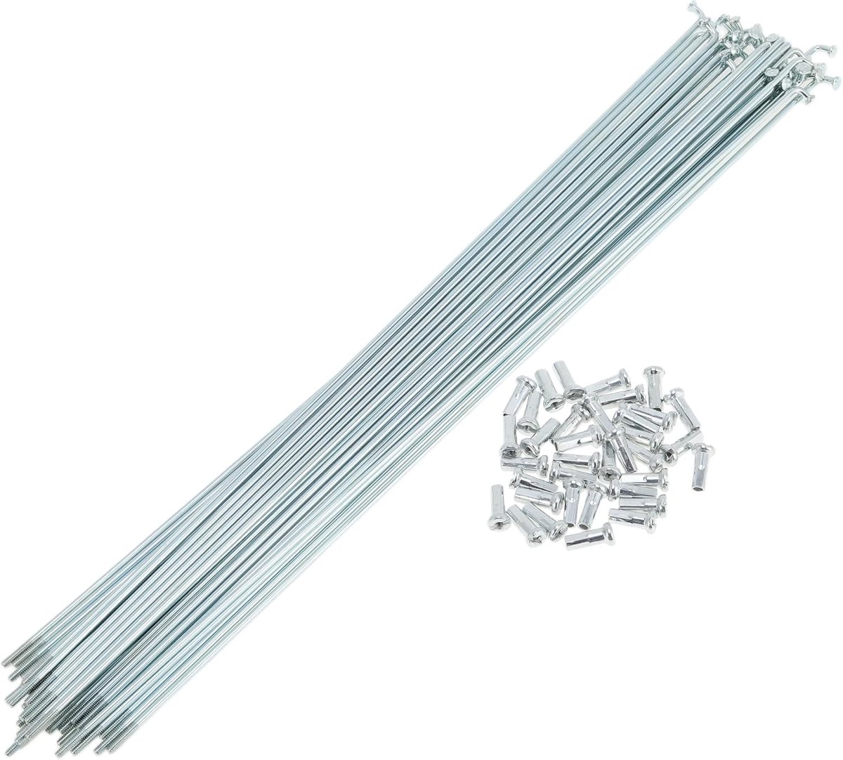 Spaken 271mm Fiets Wiel Spaken Gegalvaniseerd Koolstofstaal Zilver Tone
