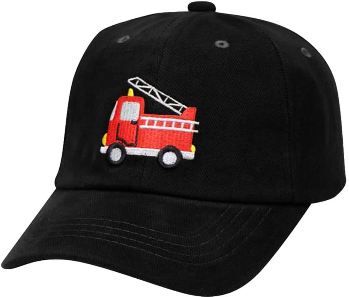 Brandweerwagen Borduurwerk Kids Baseball Caps Verstelbare Gewassen Baseball Hoeden voor Jongens Meisjes