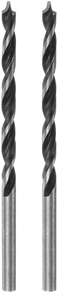Brad Point 2 boren 3 mm (8/64 inch) diameter rechte stalen ronde schacht metrisch Brad Point 1,2" diepte boorspiraal voor hout, timmerwerk, kunststof, rubber