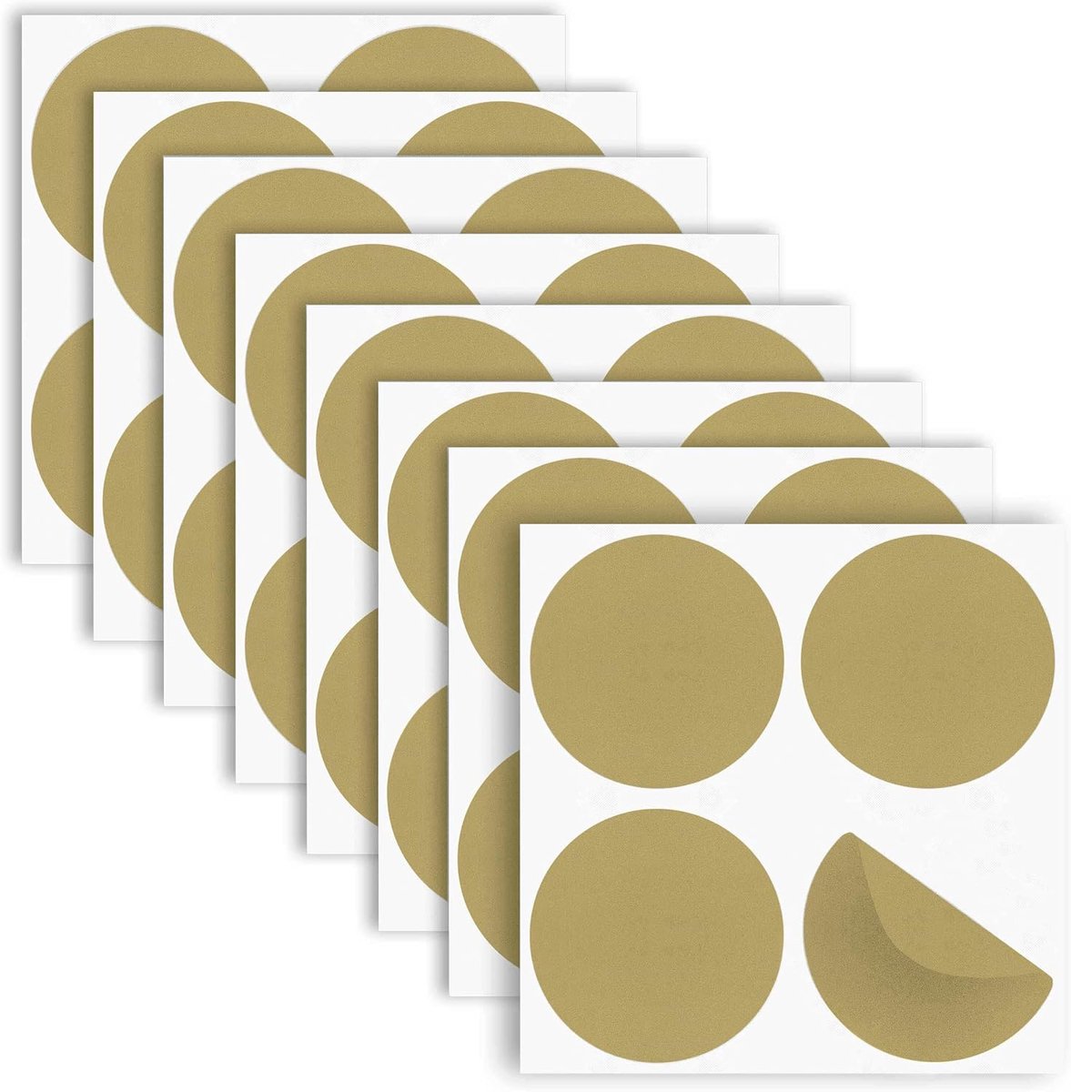 32 cirkels, vinylstickers, goud, schokbestendig, voor mensen en vogels, voor ramen, etalages, 5,5 cm, goud