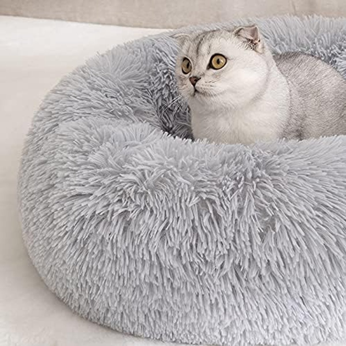 Huisdier hond bed super zachte huisdier bed kennel hond ronde kat winter warme slaapzak lange pluche grote puppy kussen mat Honden bed (Color : GD-001-09, Grootte : 90cm)