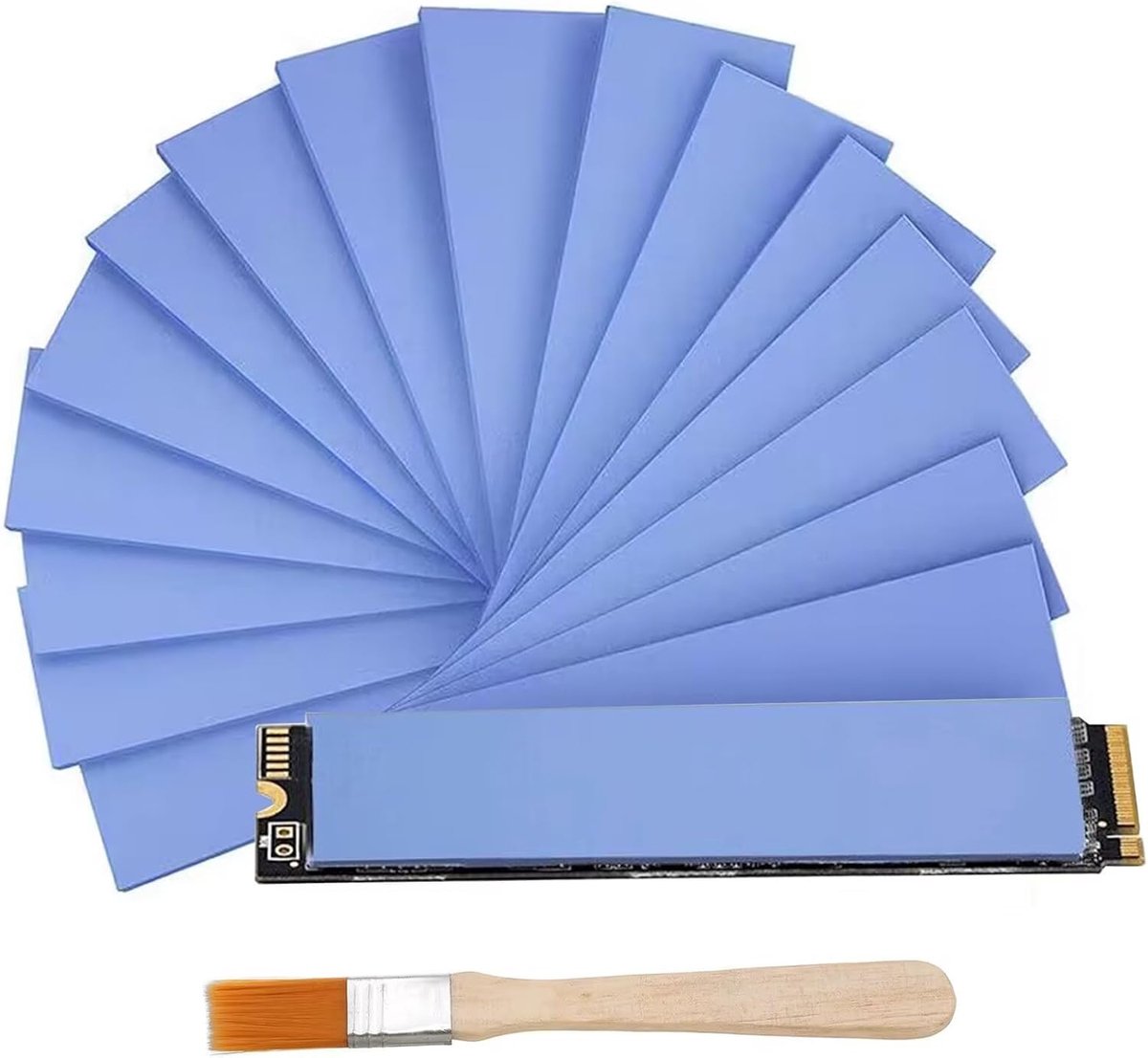 Thermogeleider pads, Premium Performance Thermal Pad, 30 stuks CPU, siliconen thermische pad, siliconen thermische geleider pad voor SSD CPU GPU, 0,5 1,0 1,5 mm