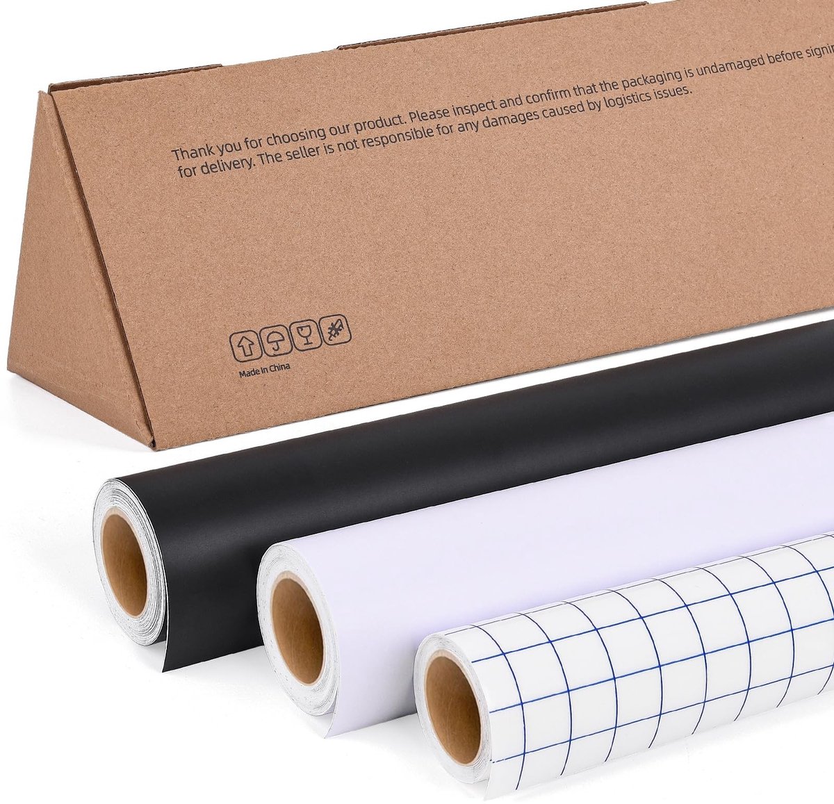 SolidKeus - Matte Zwarte Vinyl 3 Rollen 30.5 x 25.4cm