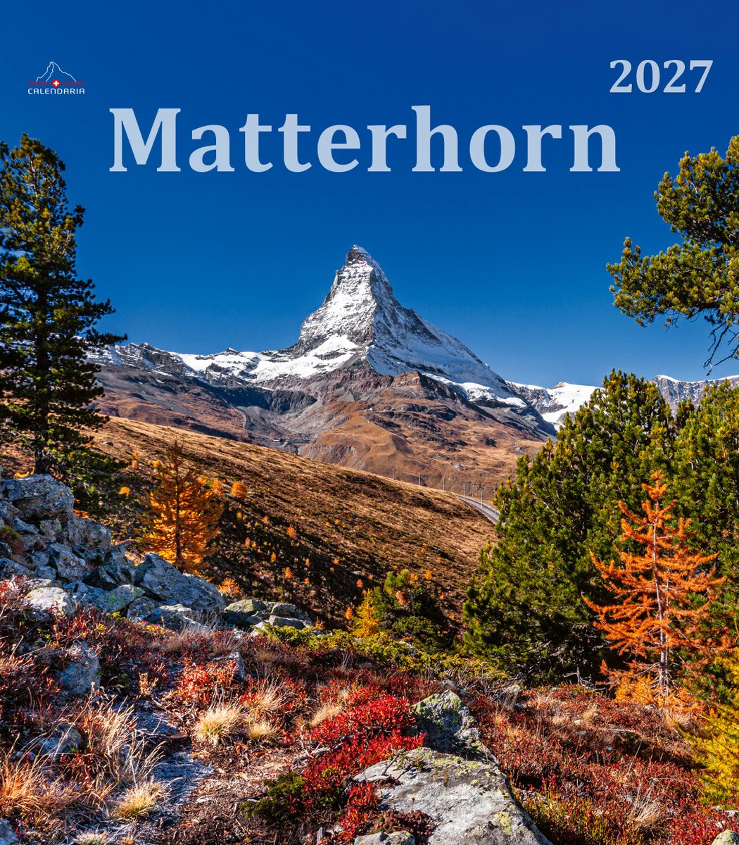Calendaria - Wandkalender - Matterhorn 2027 - Postkartenkalender - Zwitserland - 22 x 24 cm