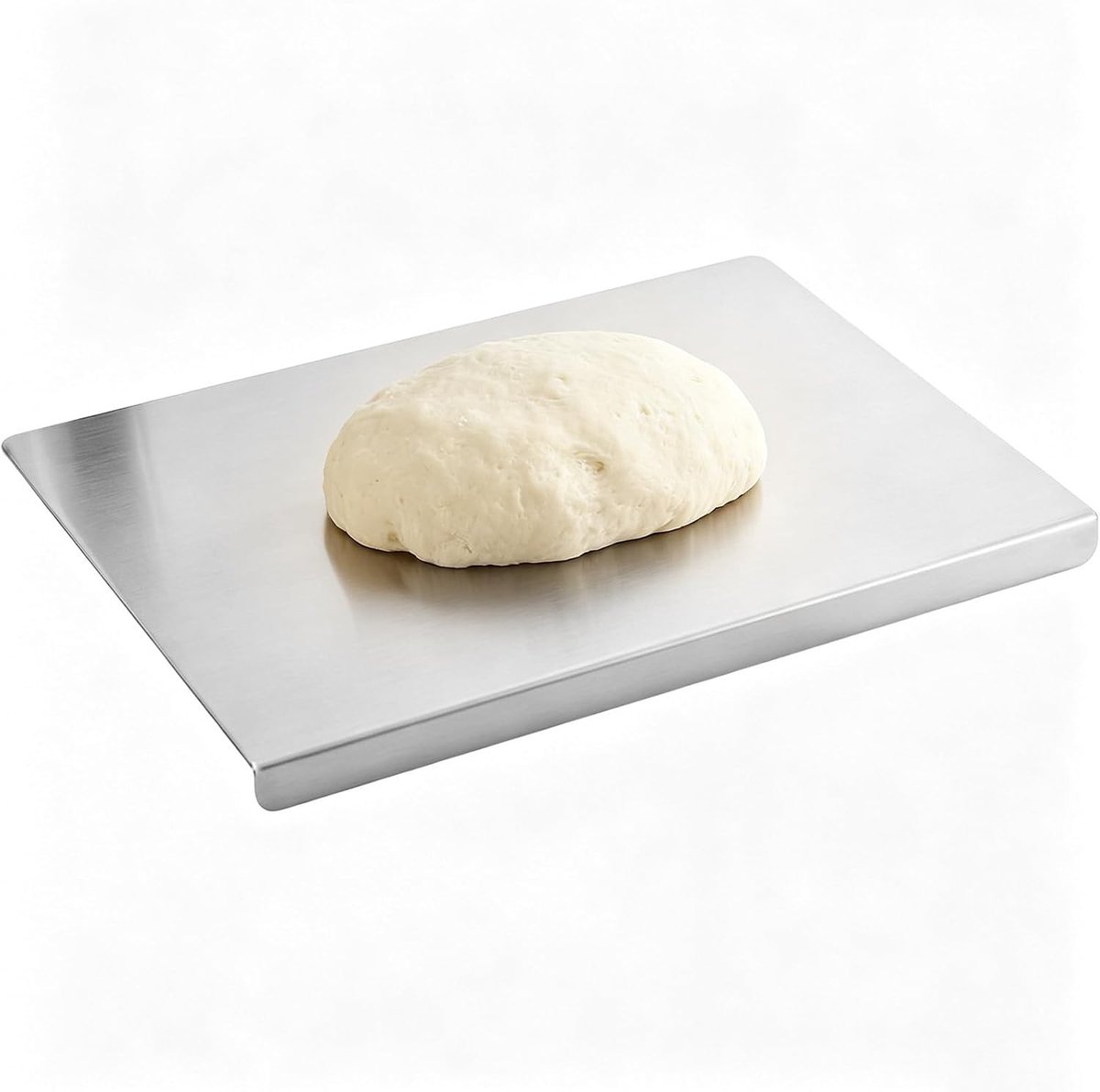 Werkblad/kneedplank RVS, 40 x 30 cm, met opstaande rand