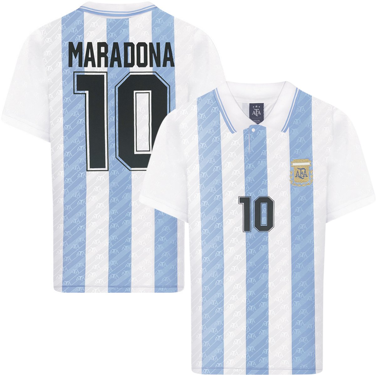 Score Draw - Argentinië Retro Voetbalshirt WK 1994 + Maradona 10 - L