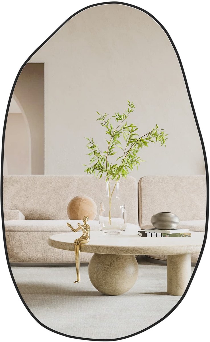 SolidKeus - Uniek Asymmetrisch Wandspiegel 85 x 52 cm