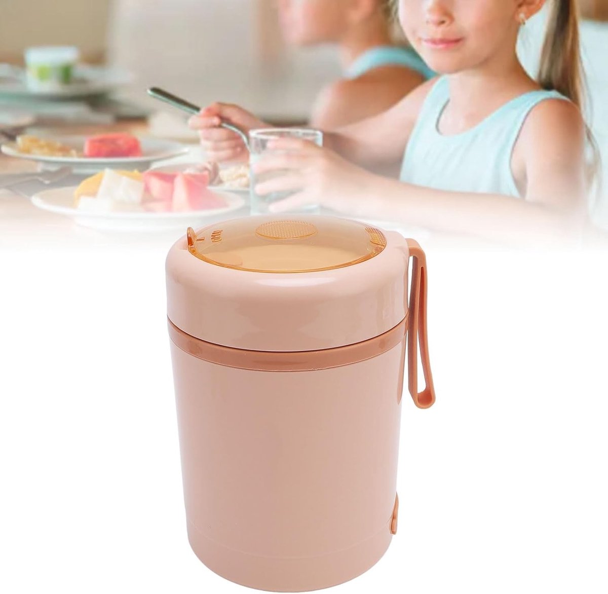 Draagbare Elektrische Lunchbox voor het Verwarmen van Voedsel, RVS Zelfverwarmende Maaltijdcontainer met Lepel, Ideaal voor Werk en Reizen — cadeau in Kookcadeaus - foto 5