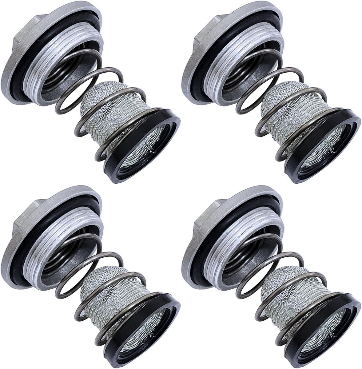 SnelShoppen - 4 Sets Motorfiets Scooter Motorolie Afvoer Schroefdoppen Geschikt voor GY6 50cc-150cc ATV Go-Kart Moped Afvoerplug