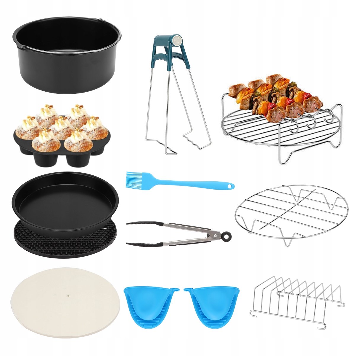 13-delige Airfryer-accessoireset - 7 inch universele keukengadgets