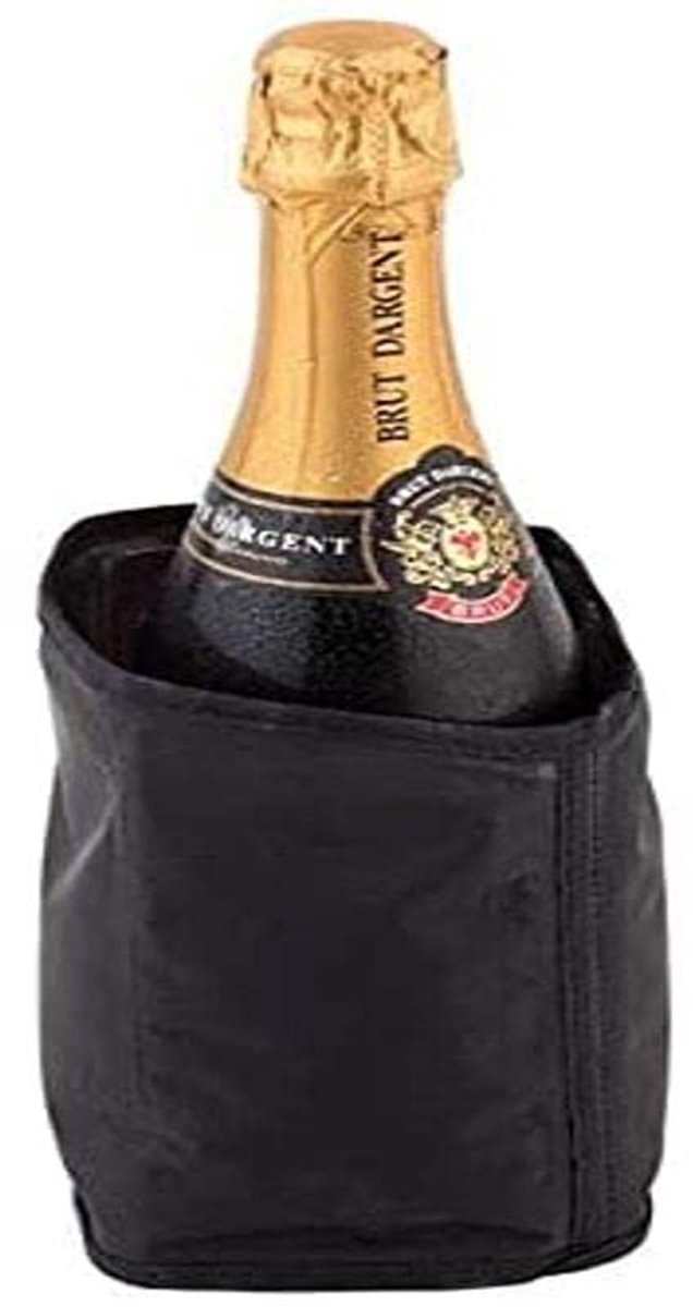 Kühlmanschette voor Sekt- en Champagneflessen, Zwart