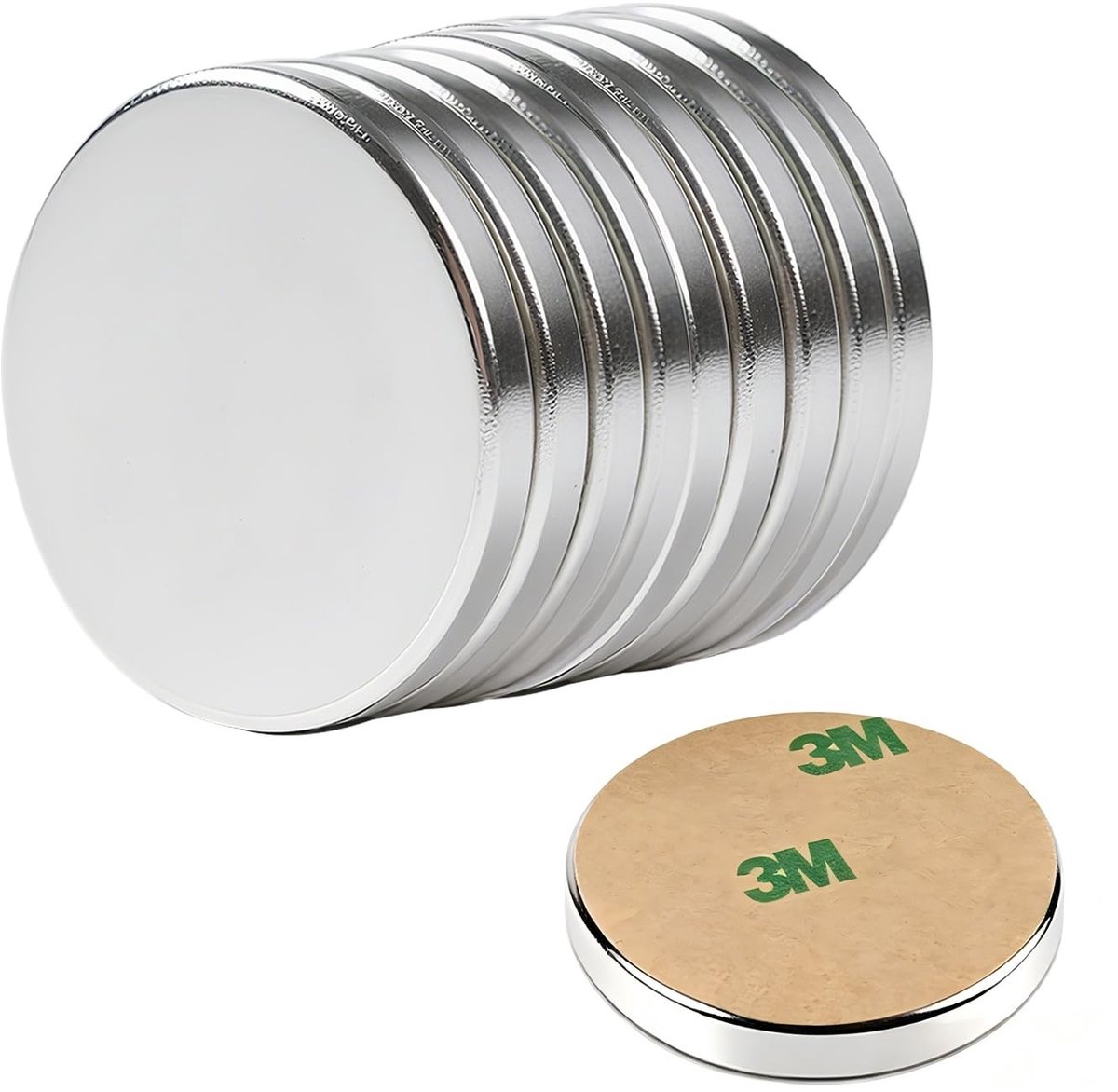 SolidKeus - Set van 10 Kleine Neodymium Magneten met Dubbelzijdige Lijm