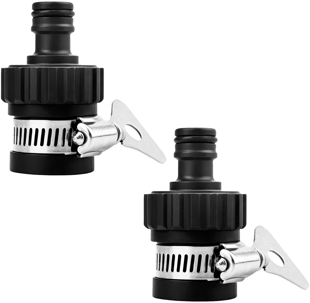 SolidKeus - Set van 2 Universele Slangaansluitingen voor Tuin en Auto