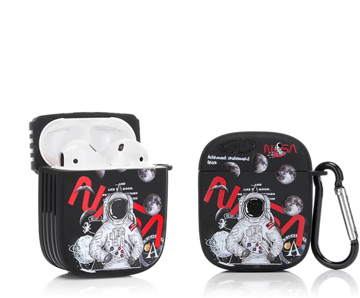 SolidKeus - Silicone Case voor Airpods 1 en 2 met Astronaut Ontwerp
