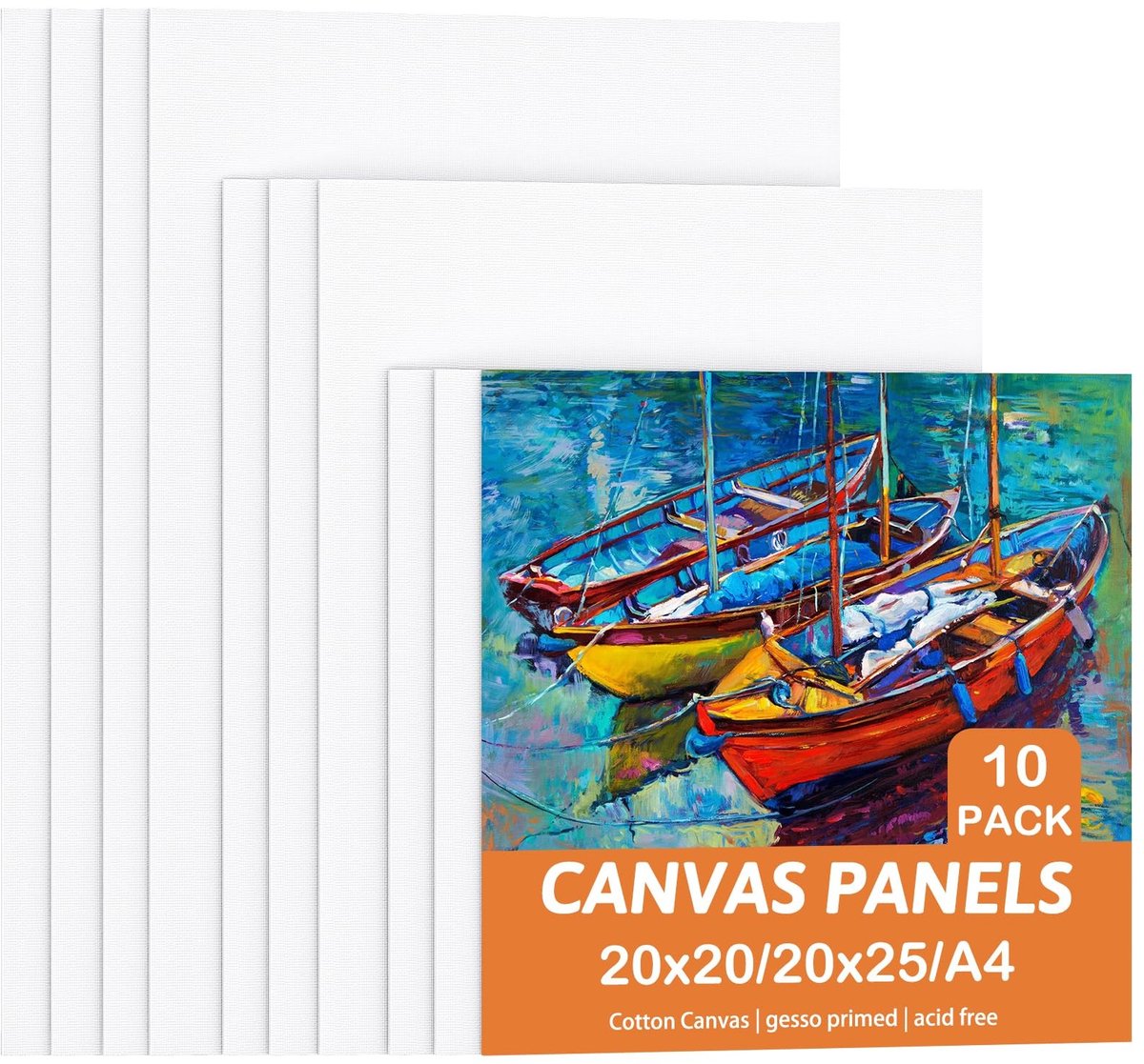 SolidKeus - Set van 10 Canvas voor Schilderen in Diverse Maten