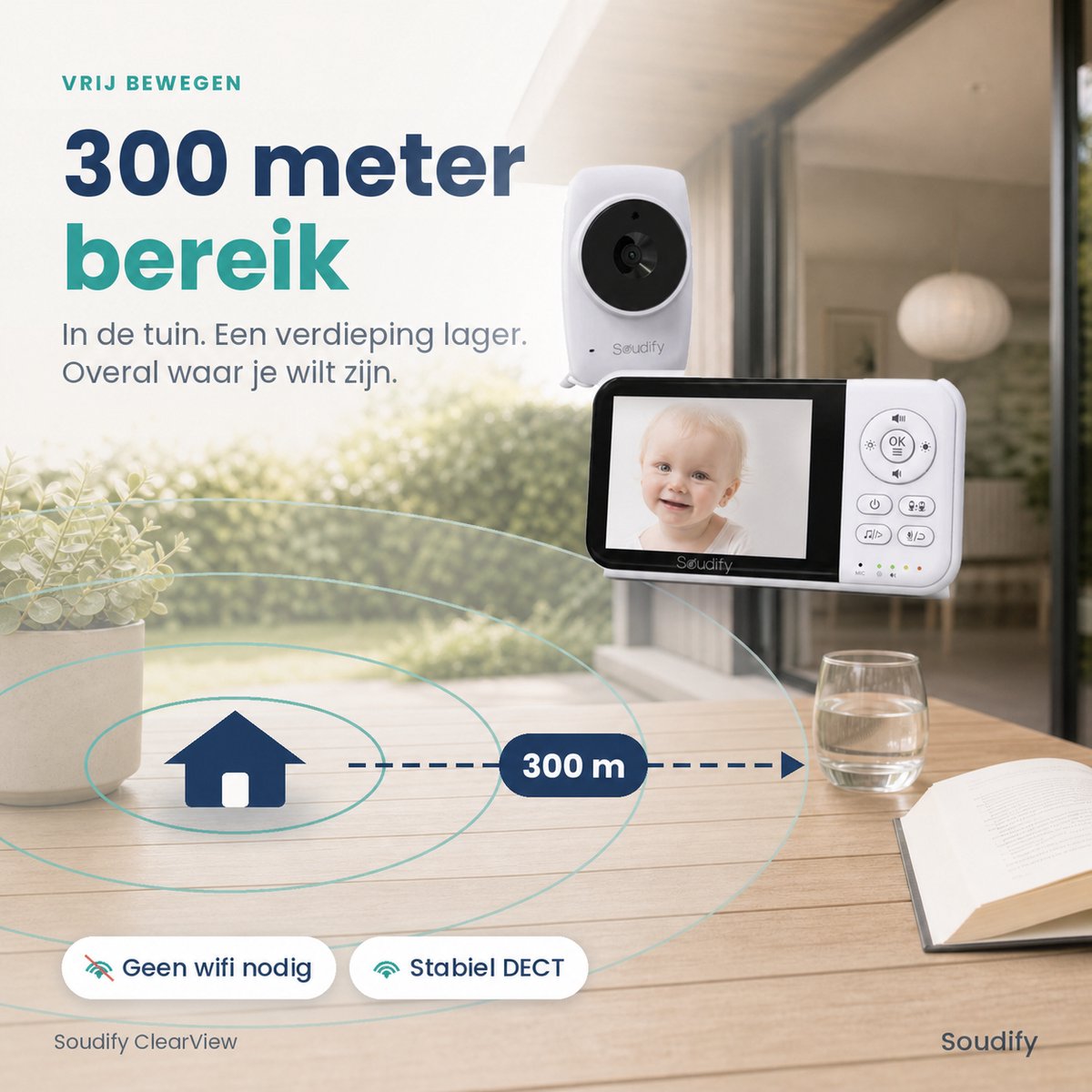Soudify ClearView Babyfoon met Camera HD Beeldkwaliteit - afbeelding 3