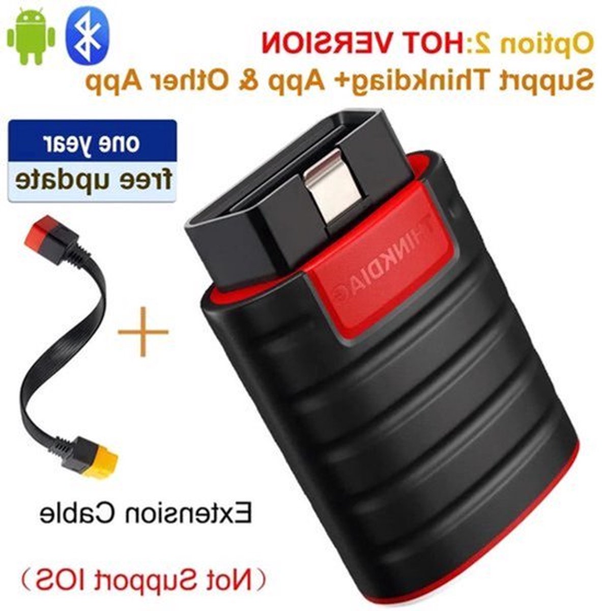 OBD Scanner - OBD2 - Auto Scanner - Auto uitlezen - Diagnose Apparatuur voor Auto's - All System Diagnostic Tool - ECU Coding - 16 Resets - Draadloos via Smartphone - Actieve Test - Voor 115 Automerken - Hot Versie - met Kable