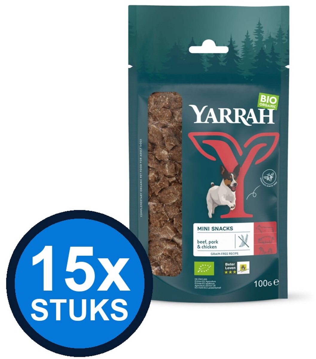 15x Yarrah dog bio mini bites 100gr