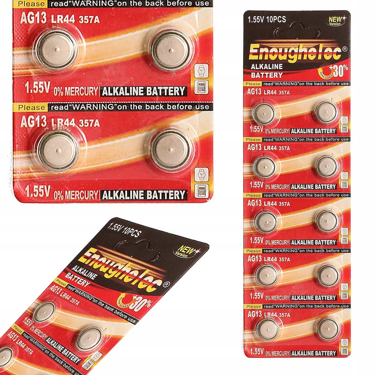 Rosfix Batterij LR44 - Alkalinebatterij 1,5V Set 10 Stuks - Ø11,6×5,4 Mm - Voor Weegschaal