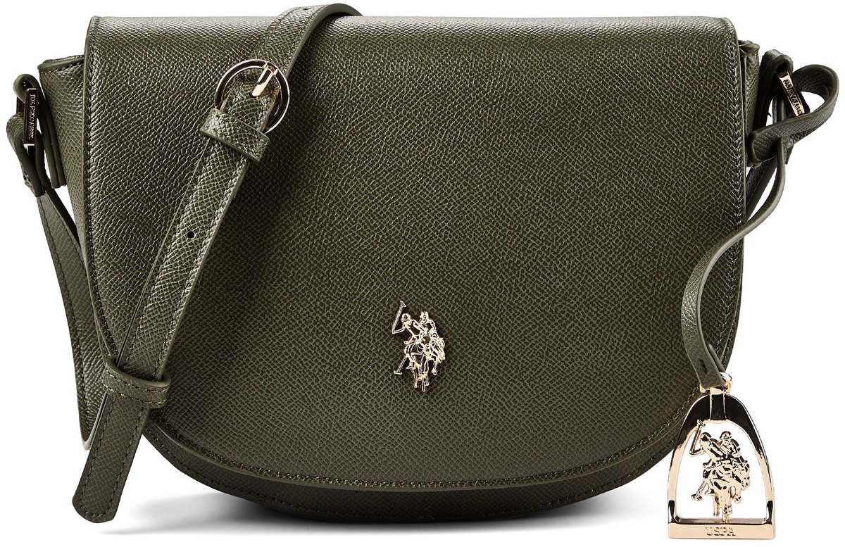 U.S. POLO ASSN. schoudertas Jones Flap Crossbody Bag Olive olijfgroen